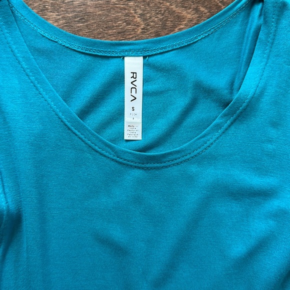 RVCA Sucker Punched 2 Swing Jersey Dress with Side Pockets Teal Blue Small - Picture 4 of 6